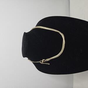 Lia Sophia Soft Gold Tone Multi Strand Woven Chain Necklace Signature